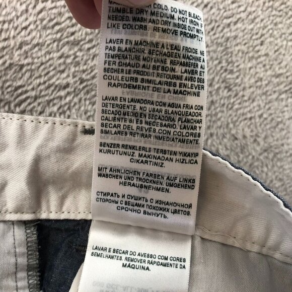 Dockers Mens Shorts Size 42 Chambray Blue Flat Front Chino Casual Gray Classic - Picture 9 of 14